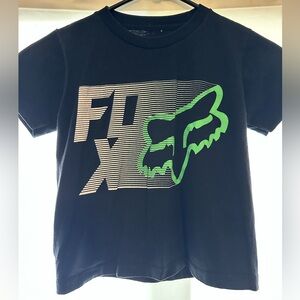 Fox Kids Black Tee with Green Logo